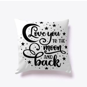 Love you to the moon and back pillow